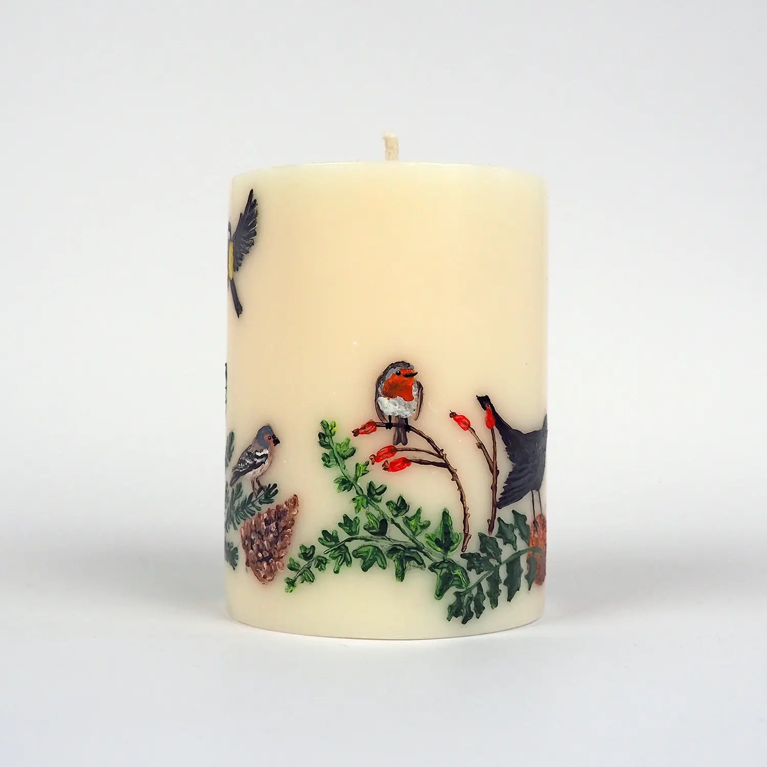 Winter Birds Candle